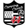 campingcariste Breton 44 - 15x11,2cm - Sticker/autocollant