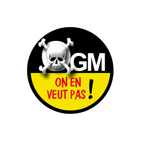 OGM, on en veut pas (10cm) - Sticker/autocollant