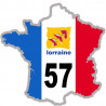 57 France Lorraine - 5x5cm - Sticker/autocollant