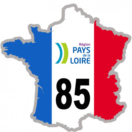 FRANCE 85 Pays de Loire - 10x10cm - Sticker/autocollant