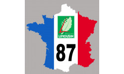 FRANCE 87 Limousin - 10x10cm - Sticker/autocollant