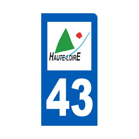 immatriculation 43 Haute-Loire - Sticker/autocollant