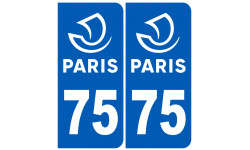 immatriculation 75 Paris - Sticker/autocollant