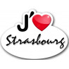 j'aime Strasbourg - 15x11cm - Sticker/autocollant