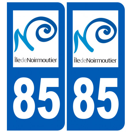 immatriculation 85 Ile de Noirmoutier - Sticker/autocollant