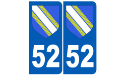 Autocollants : 52 (blason Haute-Marne)