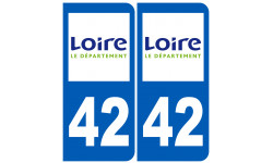 immatriculation 42 (Loire) - Sticker/autocollant