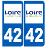 immatriculation 42 (Loire) - Sticker/autocollant