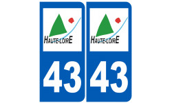 immatriculation 43 (Haute-Loire) - Sticker/autocollant