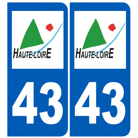 immatriculation 43 (Haute-Loire) - Sticker/autocollant