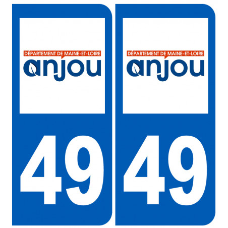 immatriculation 49 (Maine-et-Loire) - Sticker/autocollant