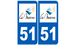 immatriculation 51 (Marne) - Sticker/autocollant