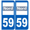 immatriculation 59 (Nord) - Sticker/autocollant