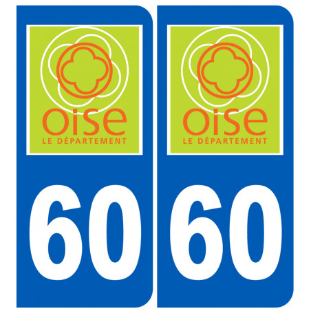 immatriculation 60 (Oise) - Sticker/autocollant