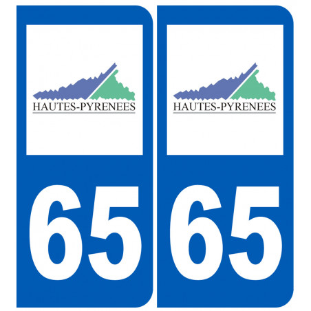 immatriculation 65 (Hautes-Pyrénées) - Sticker/autocollant