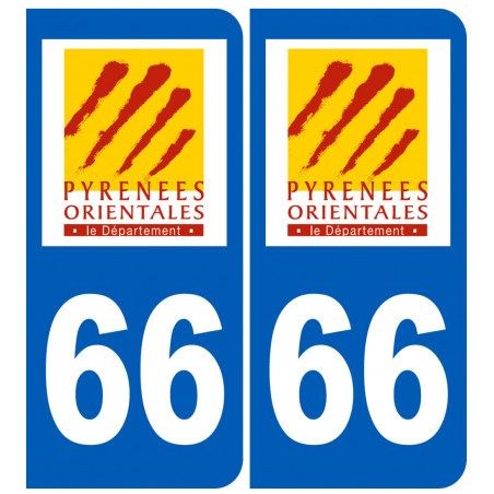 immatriculation 66 (Pyrénées-Orientales) - Sticker/autocollant