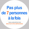 Pas plus de 7 personnes à la fois - 15cm - Sticker/autocollant