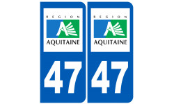 immatriculation 47 (région) - Sticker/autocollant