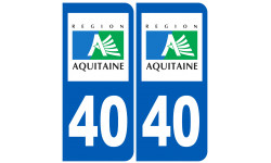 immatriculation 40 (région) - Sticker/autocollant