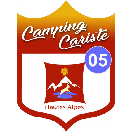 Campingcariste Hautes-Alpes 05 - 20x15cm - Sticker/autocollant