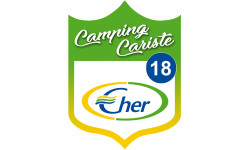 Campingcariste Cher 18 - 10x7.5cm - Sticker/autocollant