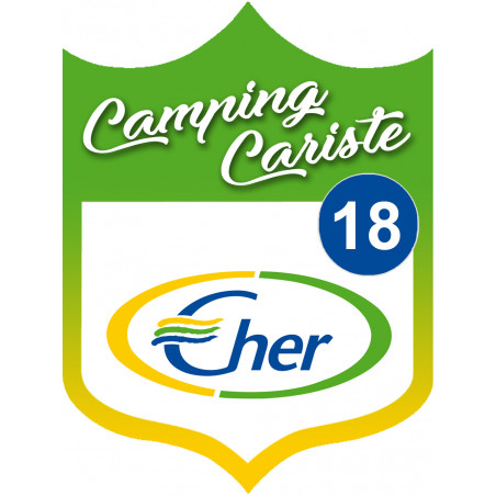 Campingcariste Cher 18 - 10x7.5cm - Sticker/autocollant