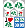 Département 09 L'Ariège - 8 autocollants variés - Sticker/autocollant