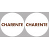 Département La Charente 16  - 2 x 10cm - Sticker/autocollant