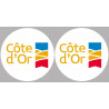 Département La Côte d'Or 21 - 2 autocollants logo - Sticker/autocollant