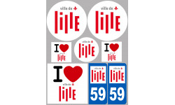 Lille (8 autocollants variés) - Sticker/autocollant