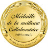 Médaille de la meilleure collaboratrice - 20x20cm - Sticker/autocollant