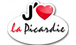 j'aime la Picardie - 15x11cm - Sticker/autocollant