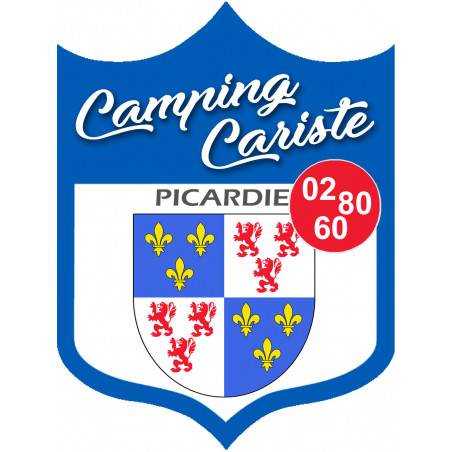 Campingcariste Picardie - 10x7.5cm - Sticker/autocollant