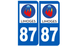 immatriculation 87 Limoges - Sticker/autocollant