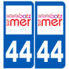 immatriculation 44 Batz sur Mer - Sticker/autocollant