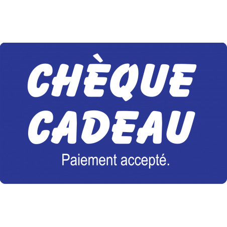 Paiement Chèque cadeau accepté - 15x9.2cm - Sticker/autocollant