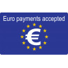 Euro payments accepted - 10x6cm - Sticker/autocollant