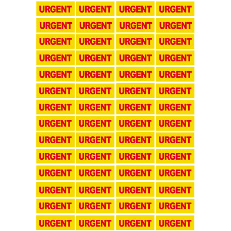 URGENT - 56fois 4.8x2cm - Sticker/autocollant