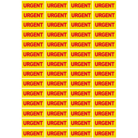 URGENT - 56fois 4.8x2cm - Sticker/autocollant