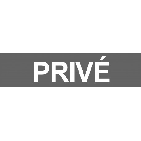 Privé gris - 29x7cm - Sticker/autocollant