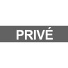 Privé gris - 29x7cm - Sticker/autocollant