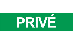 Privé vert - 29x7cm - Sticker/autocollant