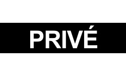 Privé noir - 15x3.5cm - Sticker/autocollant