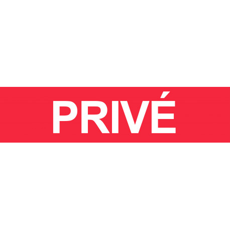 Privé rouge - 15x3.5cm - Sticker/autocollant