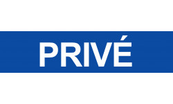 Privé bleu - 15x3.5cm - Sticker/autocollant