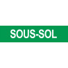 SOUS-SOL vert - 29x7cm - Sticker/autocollant