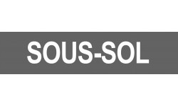 SOUS-SOL gris - 15x3.5cm - Sticker/autocollant