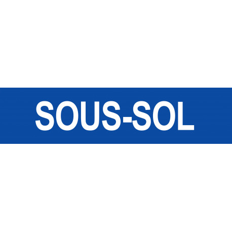 SOUS-SOL bleu - 15x3.5cm - Sticker/autocollant