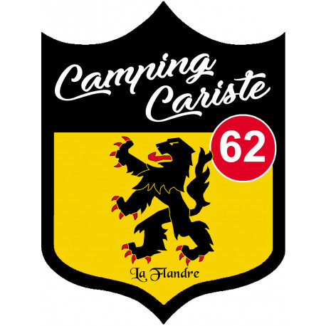 Campingcariste Flandre 62 - 10x7.5cm - Sticker/autocollant