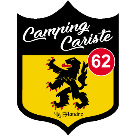 Campingcariste Flandre 62 - 10x7.5cm - Sticker/autocollant